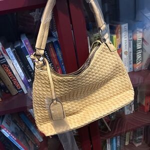 Butter yellow vegan leather purse